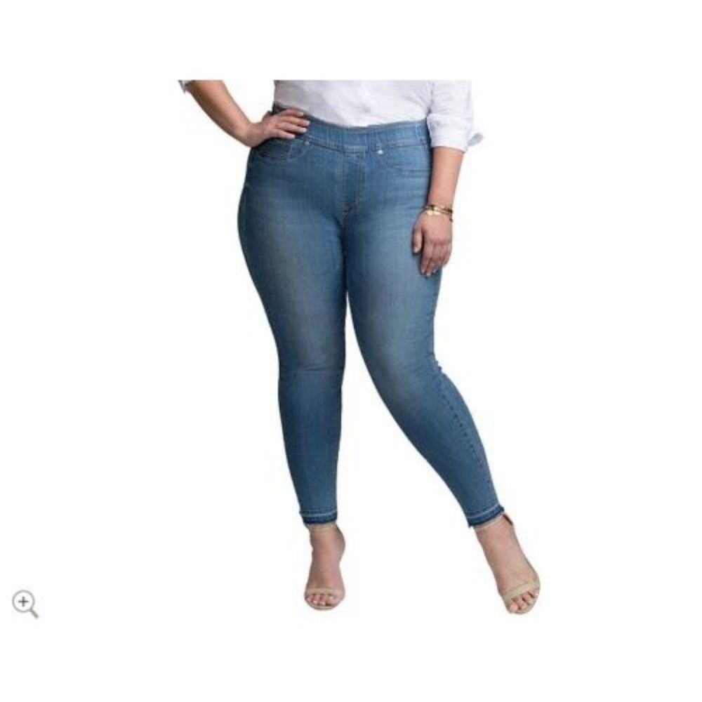 CURVES 360 BY NYDJ Dark Denim Sculpt Pull-On Jean Leggings 28W PAPILLON